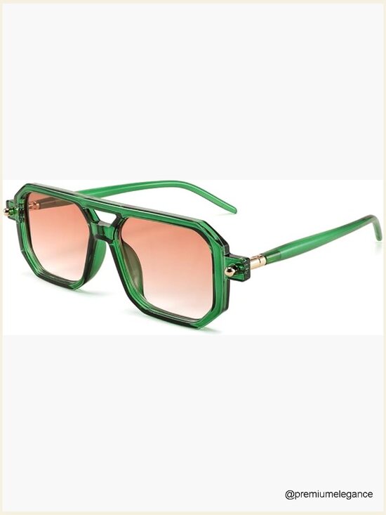 Retro Square Aviator Sunglasses UV400 Protection Unisex main image 6